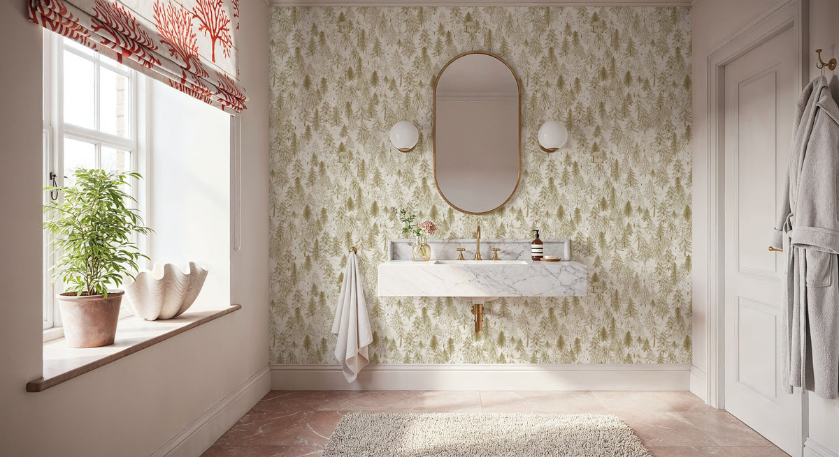 Forest Cabins, Dijon Mural Wallpaper - room preview 05