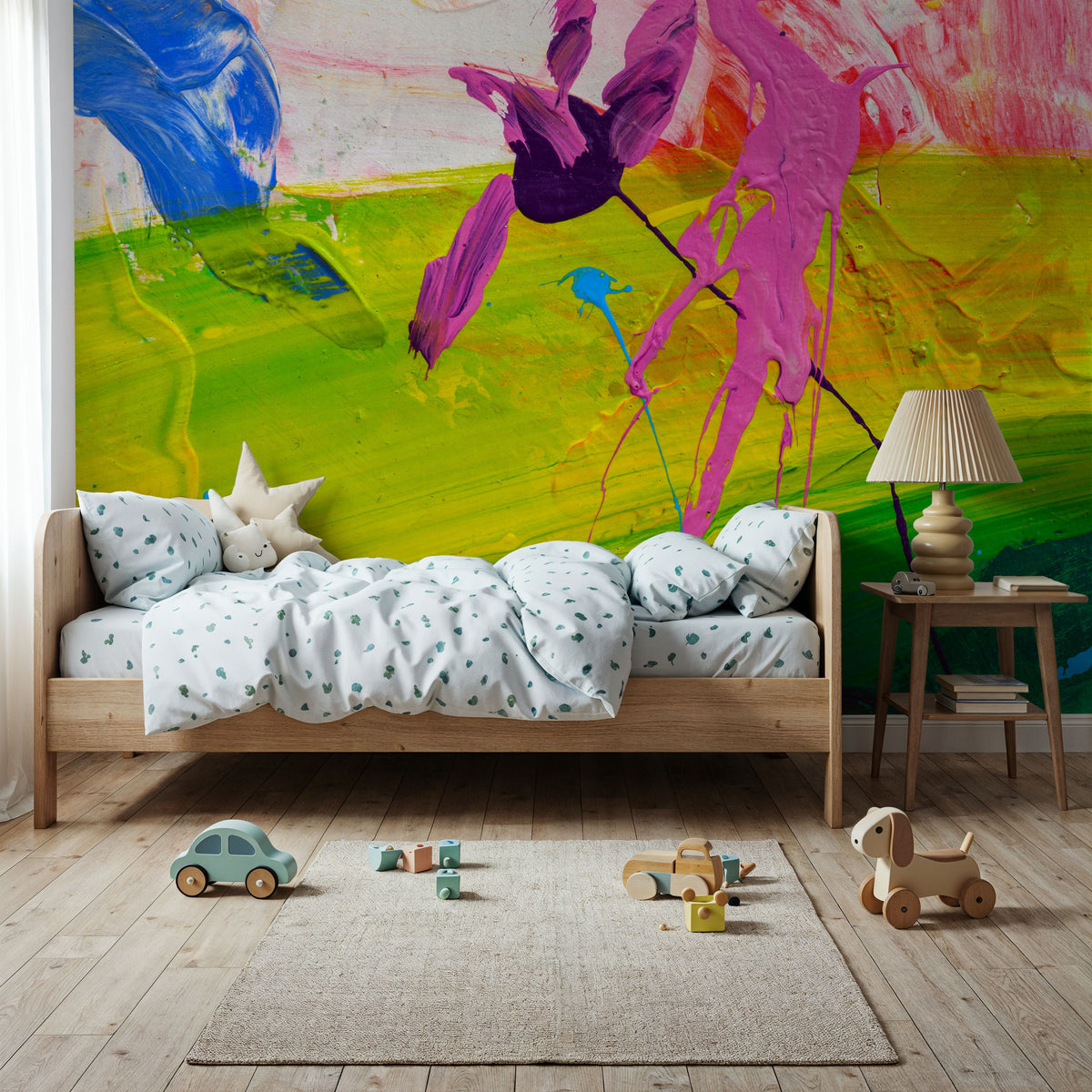 Flamingo Sun Mural Wallpaper - room preview 05