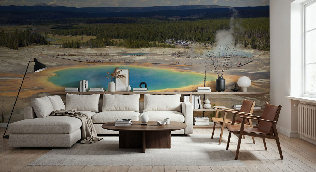 Midway Geyser Basin Mural Wallpaper - room preview 05