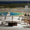 Midway Geyser Basin Mural Wallpaper - room preview 05