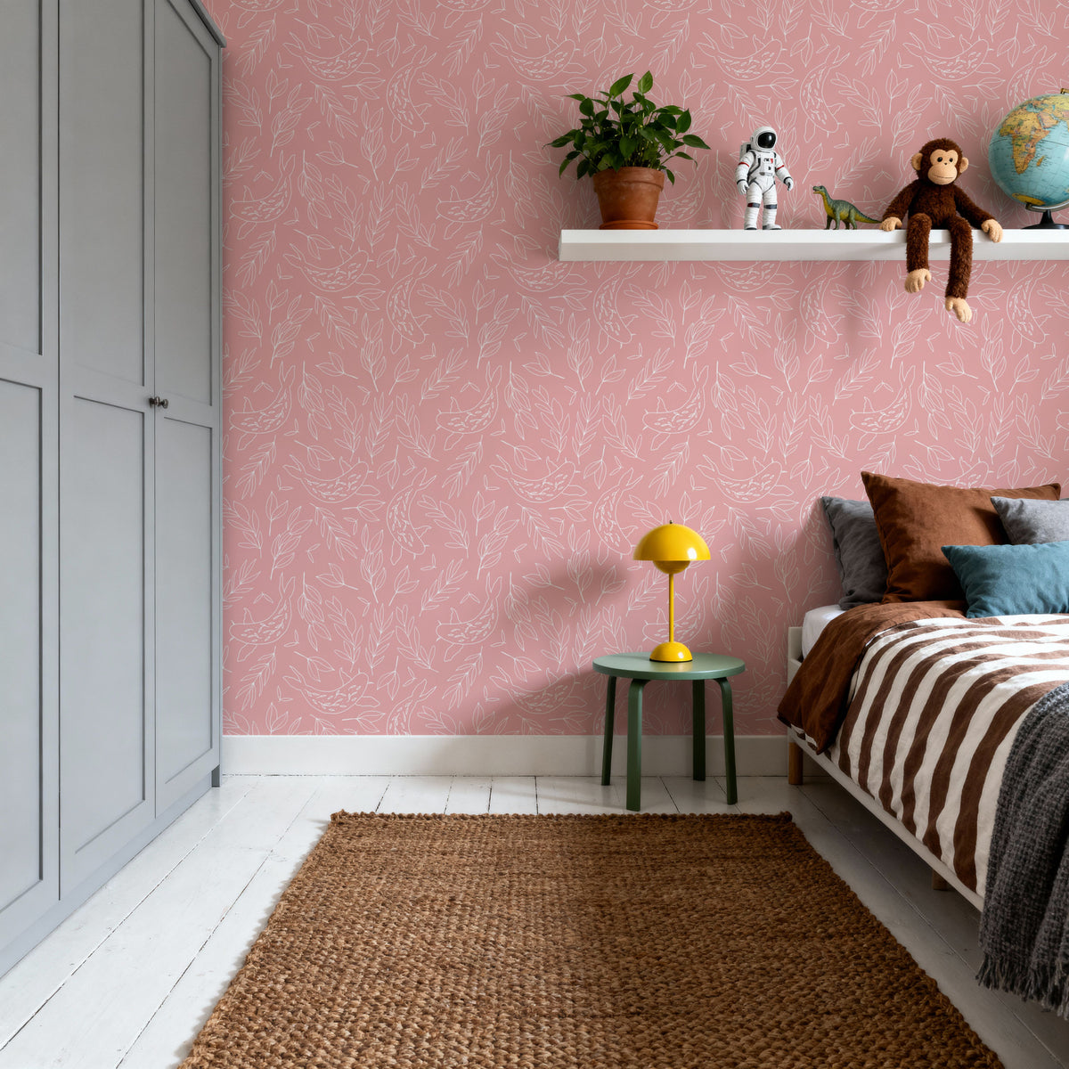 Pink Koi Mural Wallpaper - room preview 05