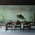Lake Underwater Life with Pike, Light Mural Wallpaper - room preview 05