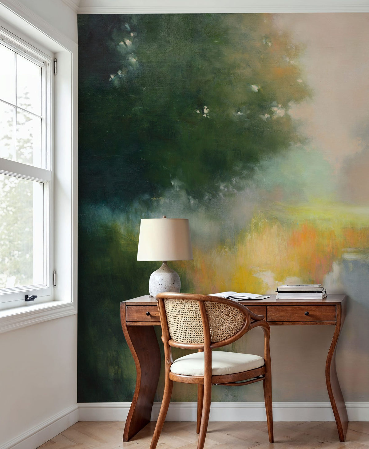 White Oak Pond Mural Wallpaper - room preview 05