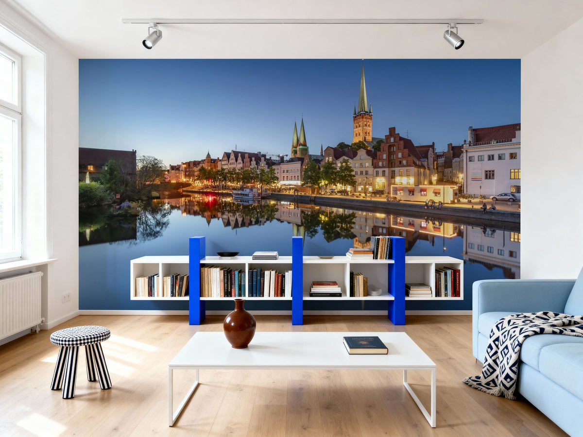 Trave River Mirror Mural Wallpaper - room preview 05