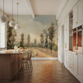 Poplars by the Road Mural Wallpaper - room preview 05