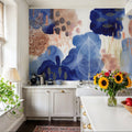 Big Blue Bloom Mural Wallpaper - room preview 05