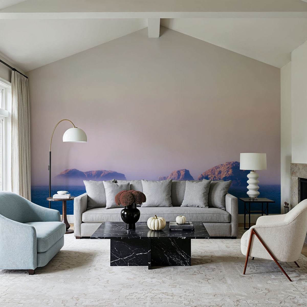 Coastline Sunset Mural Wallpaper - room preview 05