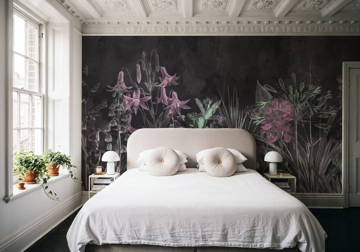 Field of Dreams Dark Green Mural Wallpaper - room preview 05
