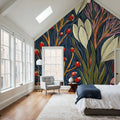 Enchanted Floral Forest Mural Wallpaper - room preview 05