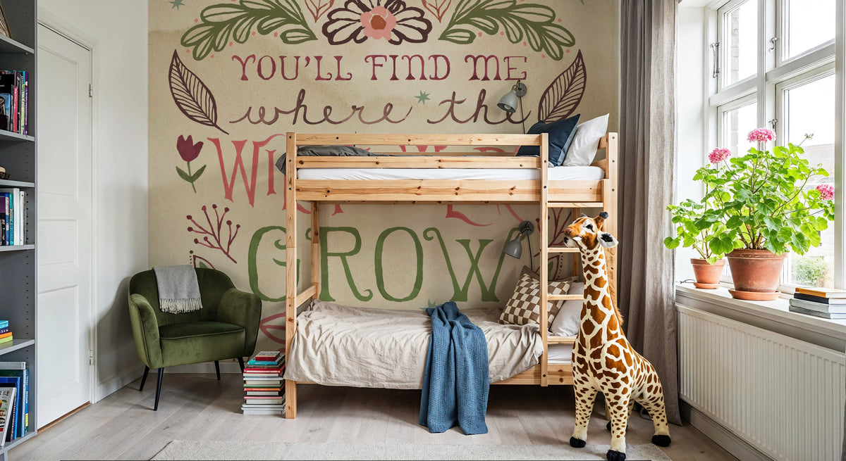Floralscape Fairies V Mural Wallpaper - room preview 05