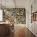 Old Map of Lake Como, Rome, Friuli, 1570 Mural Wallpaper - room preview 05
