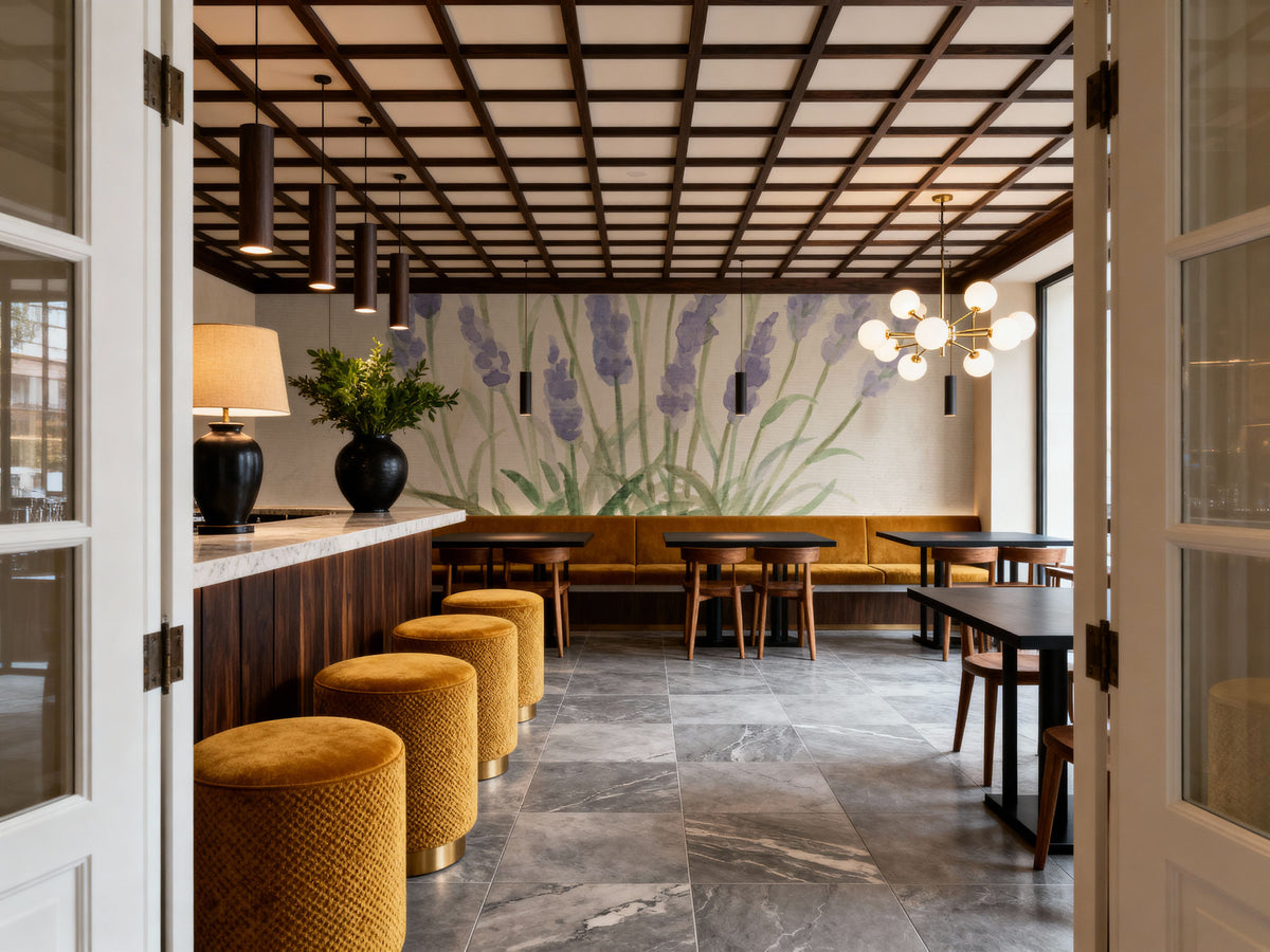 Lavender Fields VII Mural Wallpaper - room preview 05