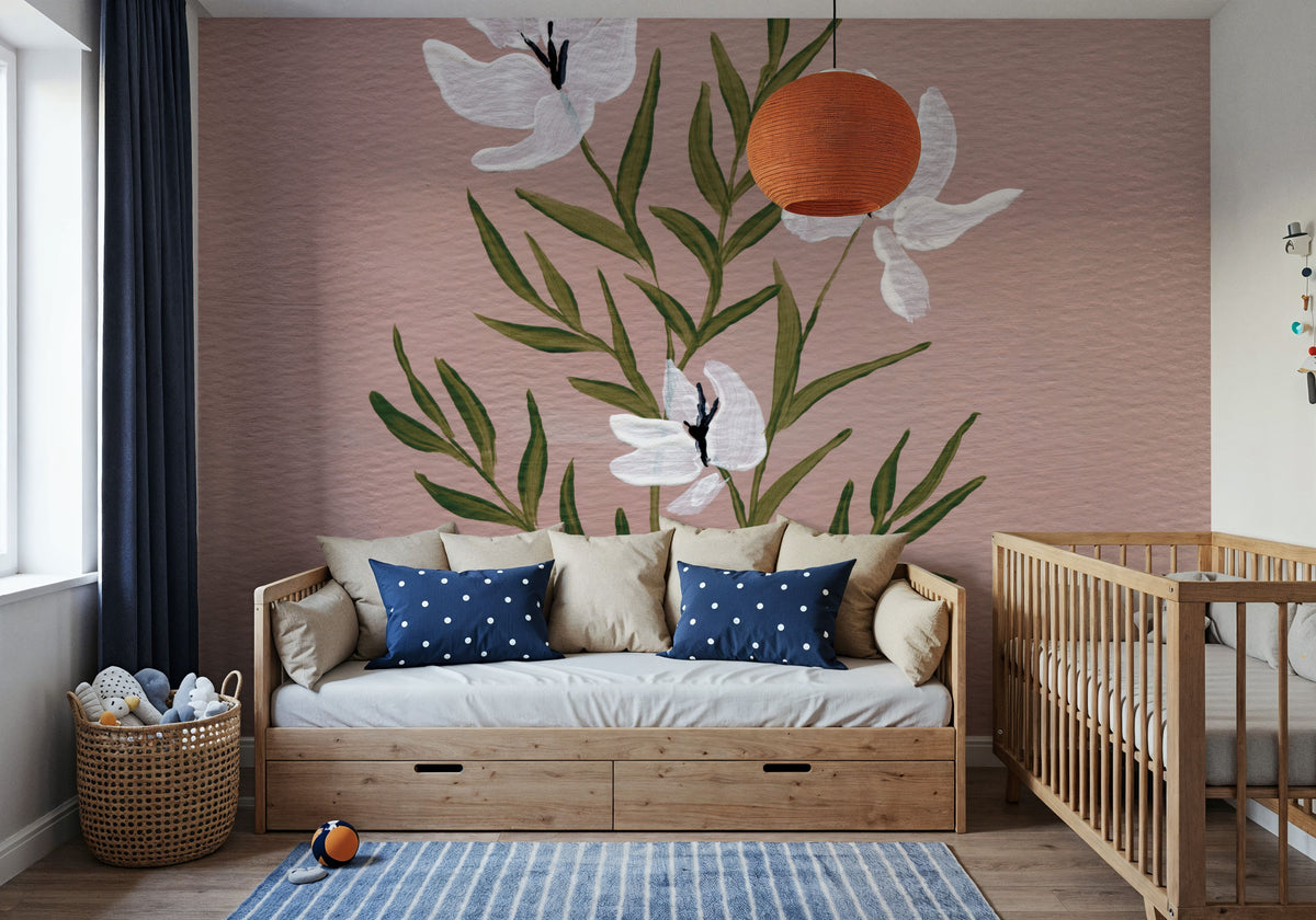 Pretty Little Flower IV Mural Wallpaper - room preview 05