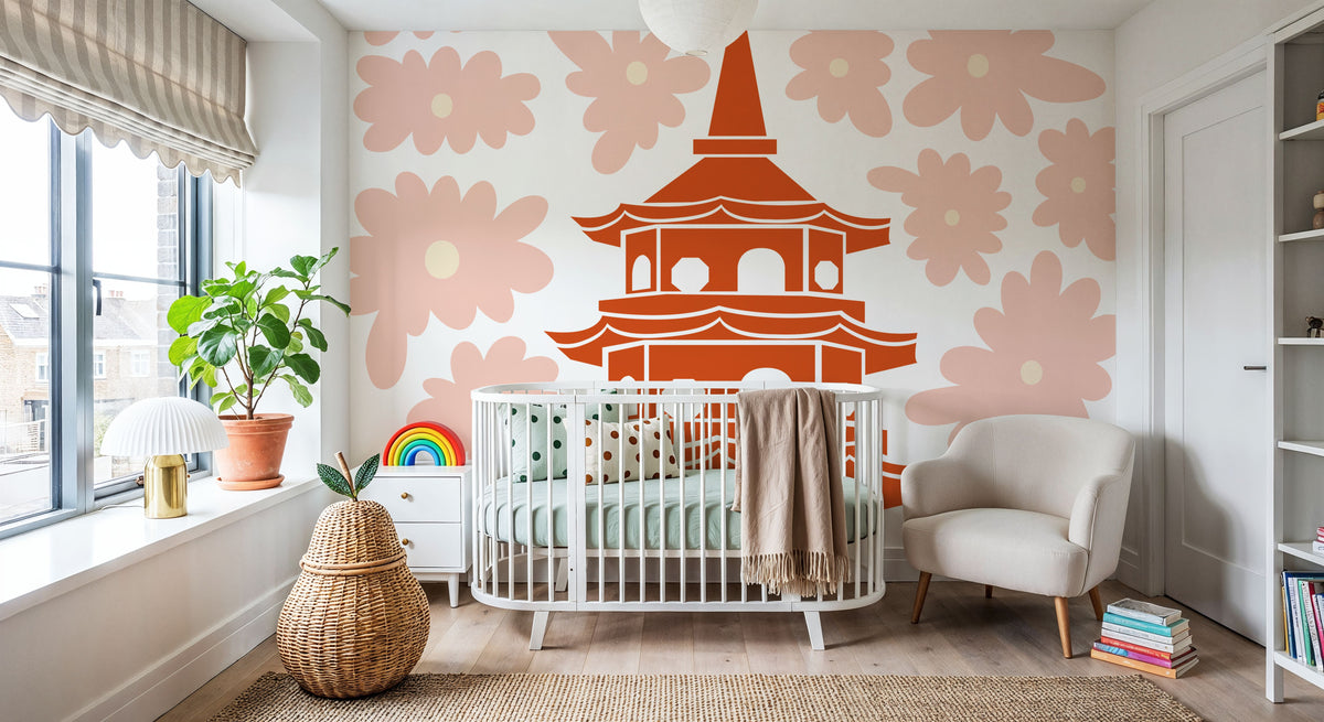 Pagodas of Taiwan Mural Wallpaper - room preview 05