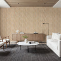 Swaying Lines, Warm Beige Mural Wallpaper - room preview 05