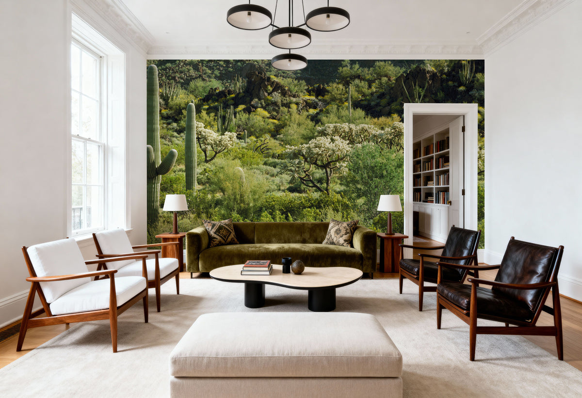 Desert Cactus Bloom Mural Wallpaper - room preview 05