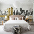 New York Skyline I Yellow Bridge No Words Mural Wallpaper - room preview 05