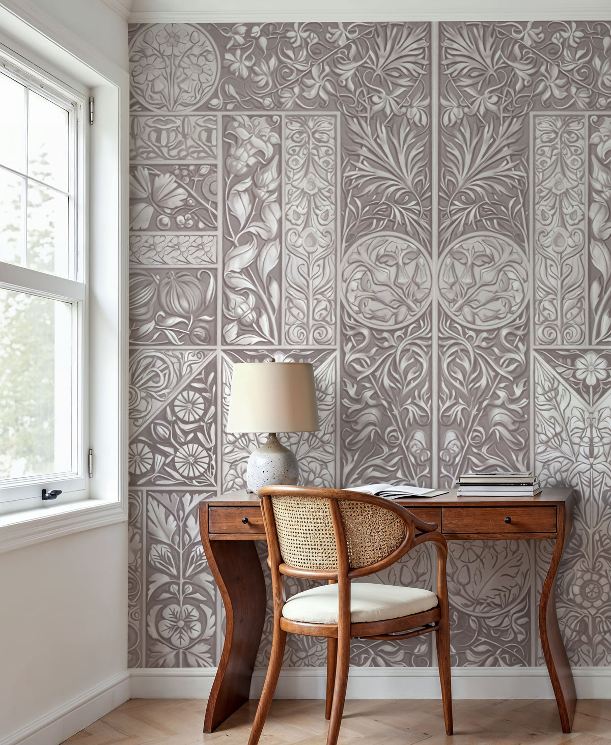 Flower Collection, Rosy Beige Mural Wallpaper - room preview 05
