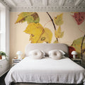 Fall Leaves III Muted Mural Wallpaper - room preview 05