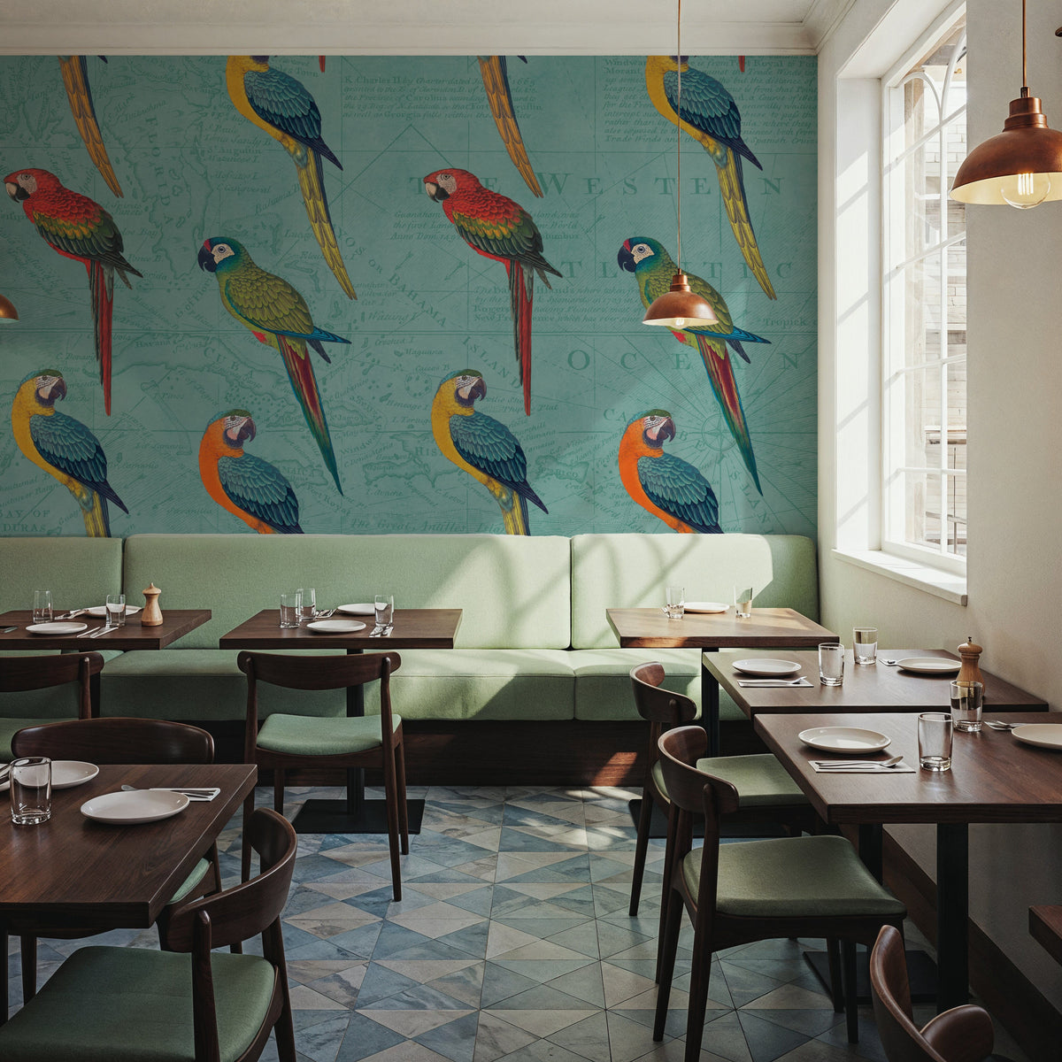 Parrot Paradise III Mural Wallpaper - room preview 05