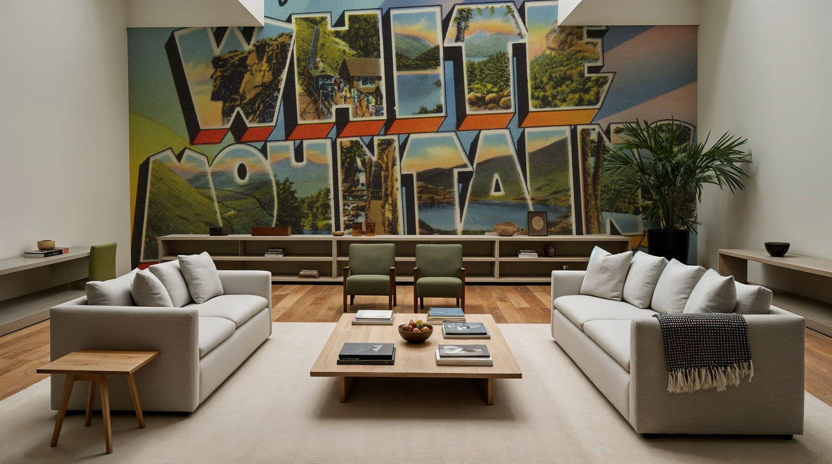 Greetings From White Mountains Mural Wallpaper - room preview 05