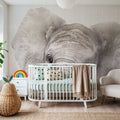 Peekaboo Baby Elephant Mural Wallpaper - room preview 05