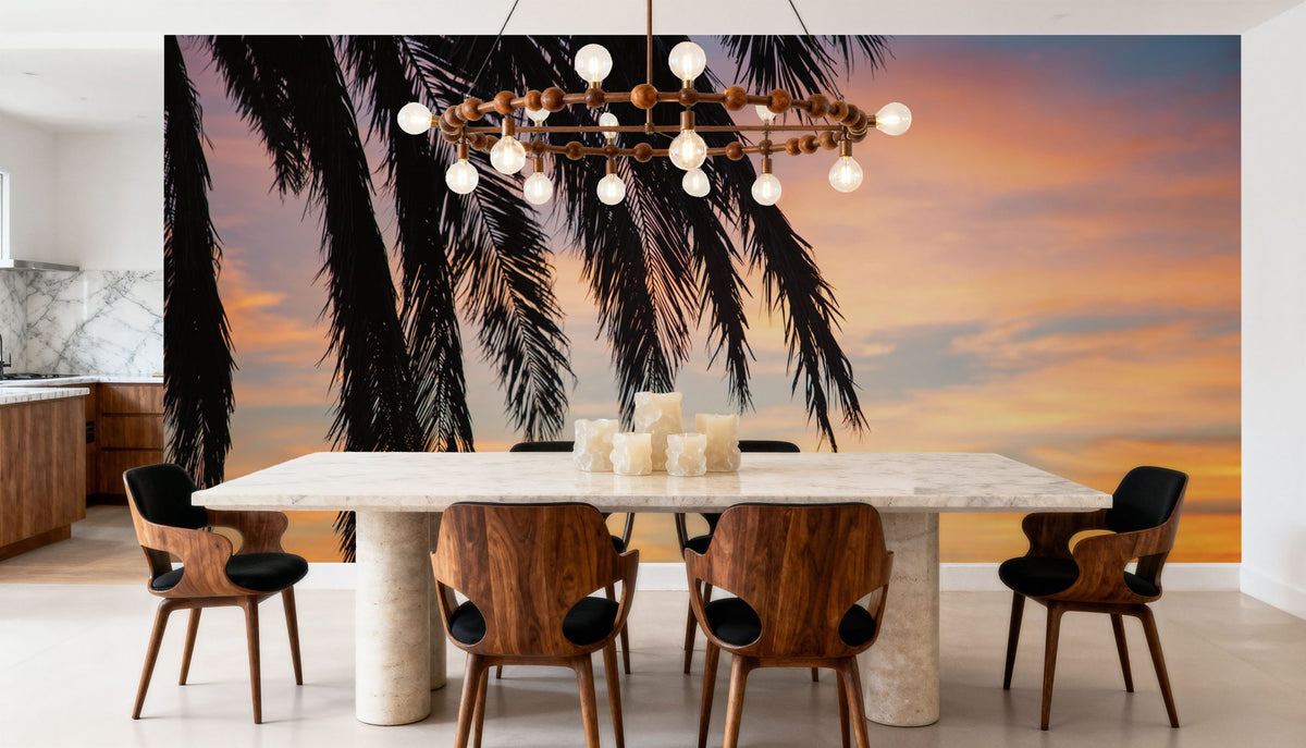 Sunset Palms I Mural Wallpaper - room preview 05