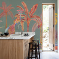 Colorful Jungle, Seafoam Mural Wallpaper - room preview 05