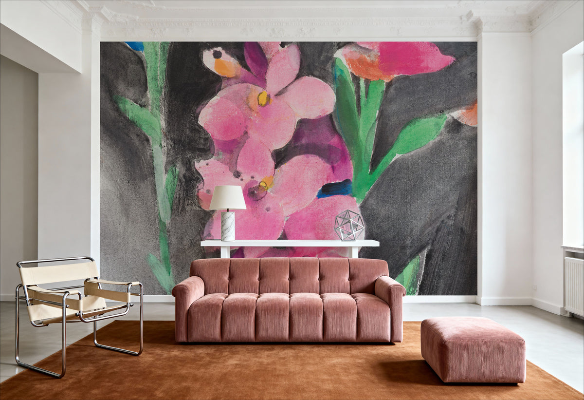 Midnight Blooms II Mural Wallpaper - room preview 05