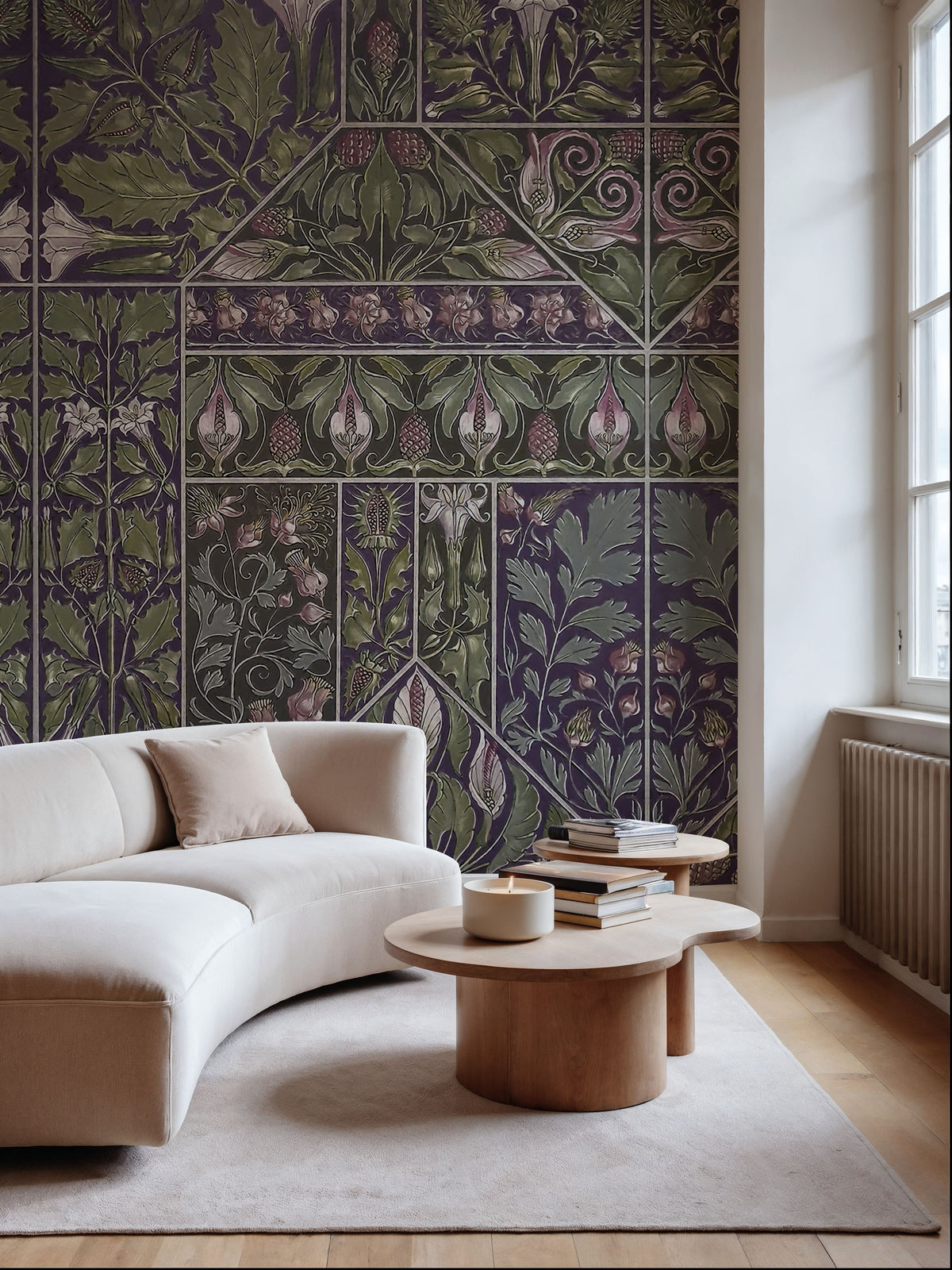 Floral Mood Bright Mural Wallpaper - room preview 05