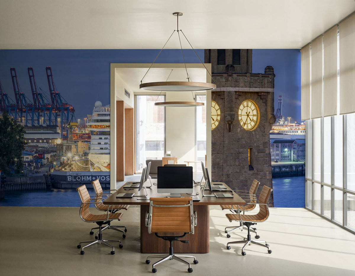 Twilight Harbor Mural Wallpaper - room preview 05