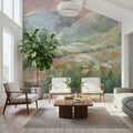 Field of Pink Flowers Mural Wallpaper - room preview 05