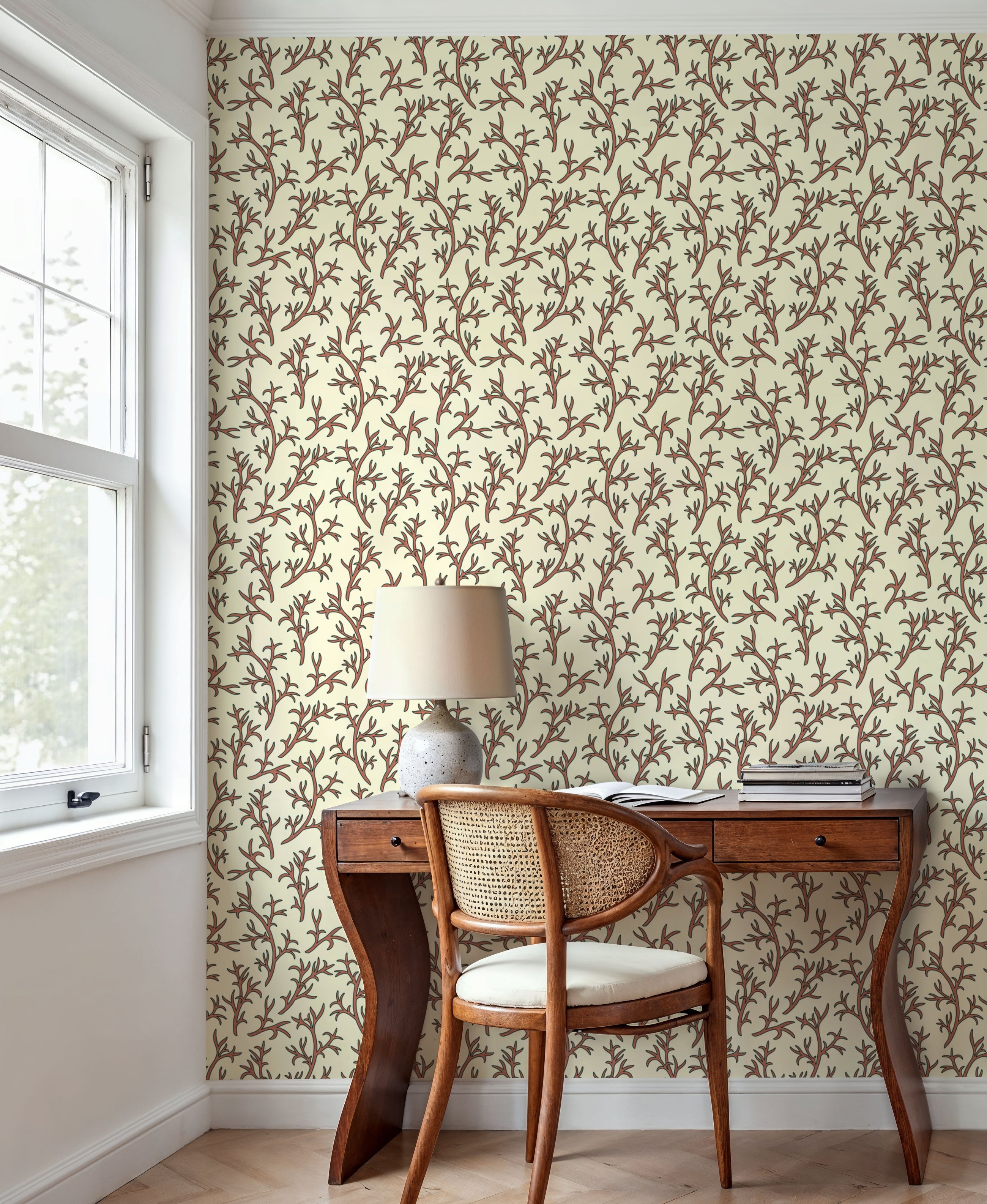 Coral Boughs Mural Wallpaper