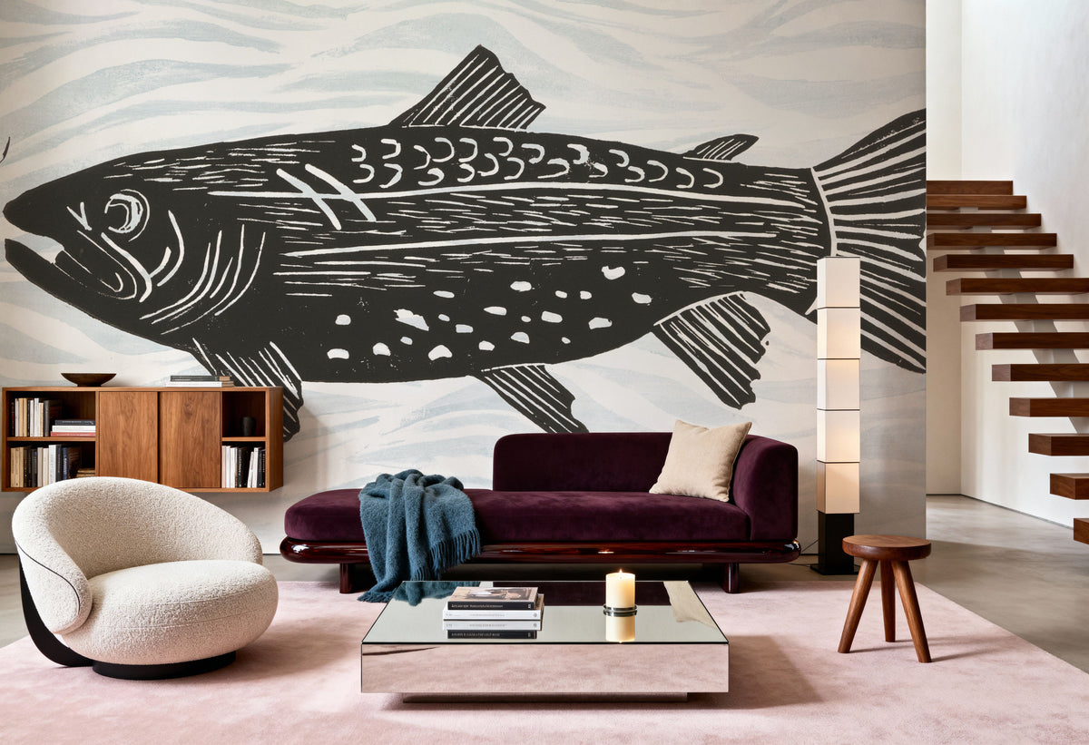 Fly Fishing I Mural Wallpaper - room preview 05
