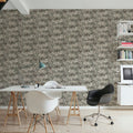Tree Bower, Khaki Mural Wallpaper - room preview 05