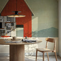 Red Barn Winter Mural Wallpaper - room preview 05