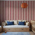 Sino Vertical Lines, Red Mural Wallpaper - room preview 05