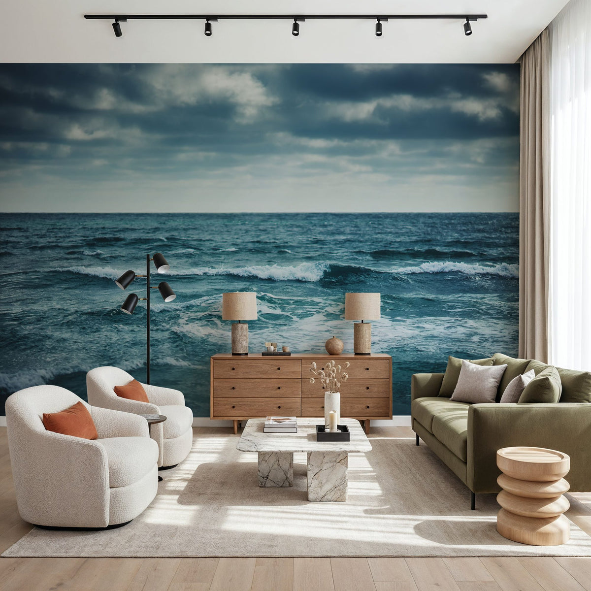 Roaring Seascape Mural Wallpaper - room preview 05