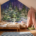 Winter Night Mural Wallpaper - room preview 05