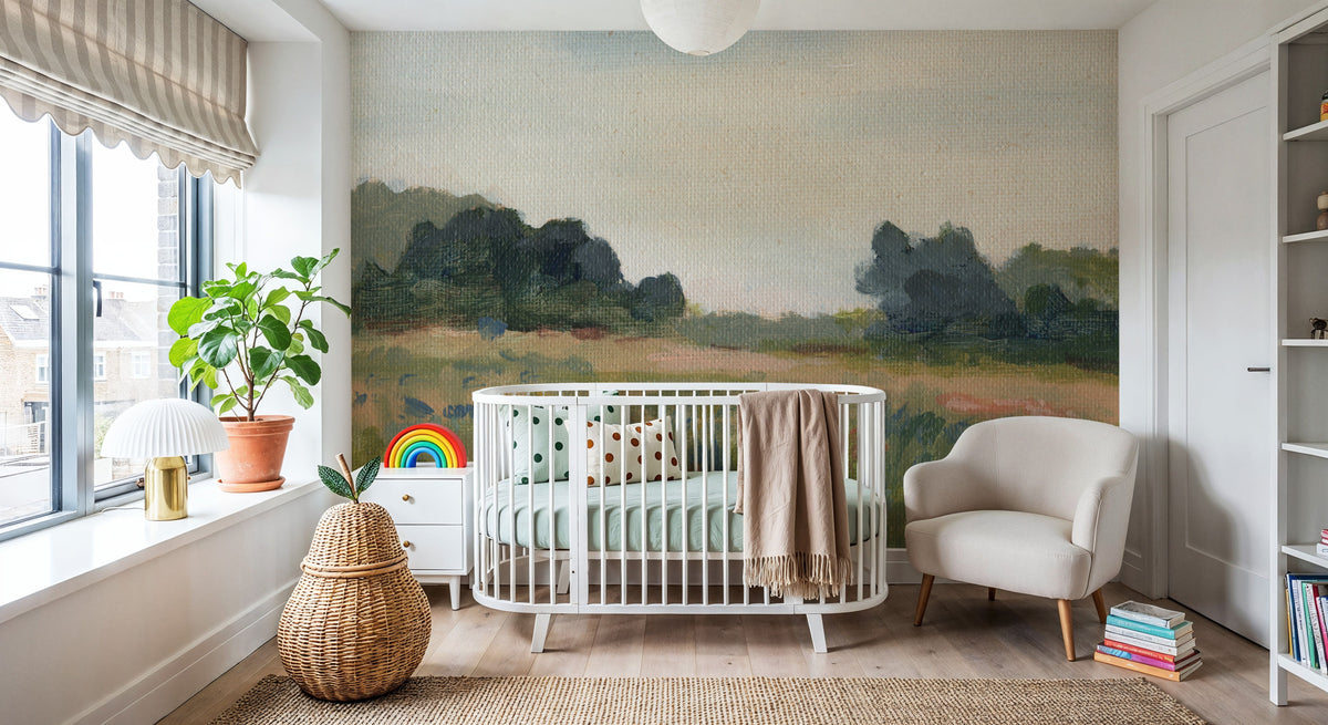 Blue Meadow Mural Wallpaper - room preview 05