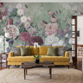 Rose Garden Green Mural Wallpaper - room preview 05