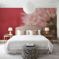 Dandelion on Red III Mural Wallpaper - room preview 05
