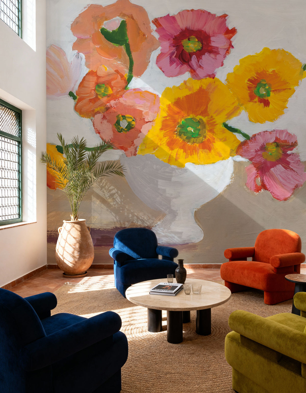 Sorbet Flowers Mural Wallpaper - room preview 05