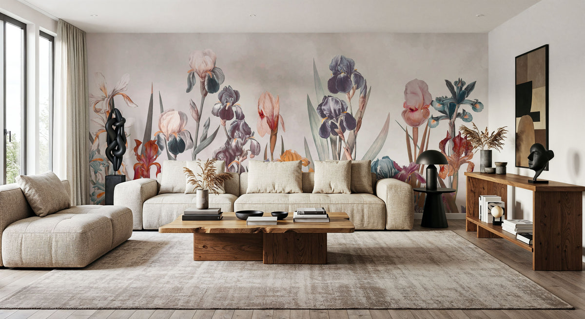 Iris Field Depth Mural Wallpaper - room preview 05