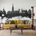 Derry Northern Ireland Skyline Black & White Mural Wallpaper - room preview 05