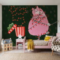 Mischief Kitty Christmas III Mural Wallpaper - room preview 05