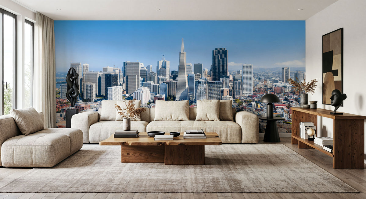 San Francisco Skyline Mural Wallpaper - room preview 05