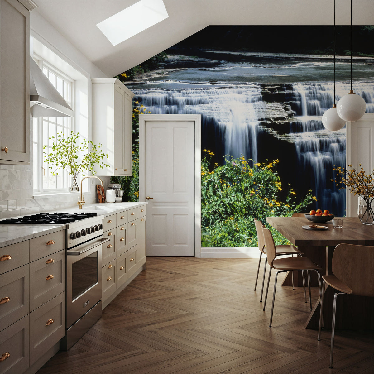 Waterfall Bloom Mural Wallpaper - room preview 05