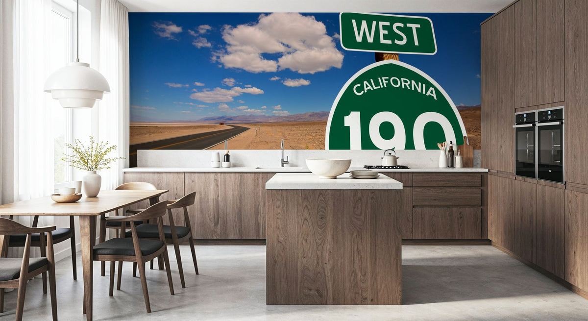 Desert Route 190 Mural Wallpaper - room preview 05