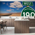 Desert Route 190 Mural Wallpaper - room preview 05